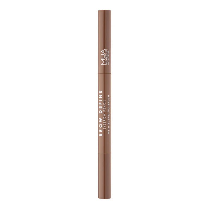 MUA BROW PENCIL & BLENDING BRUSH MID BROWN